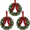 Lighted Christmas Front Door Wreath (Plaid Bow) 1"D x 13"W x 13"H
